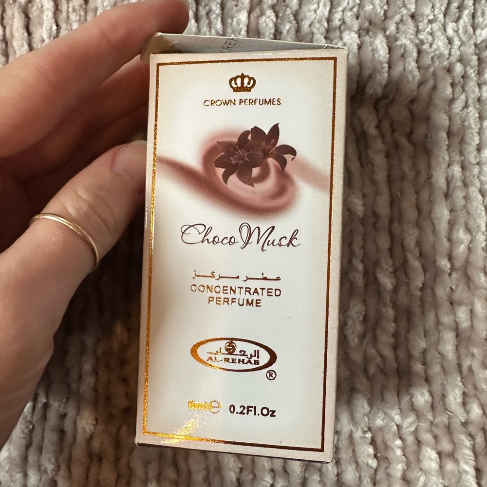Al-Rehab Choco Musk Concentrated Perfume - Cream & Brown